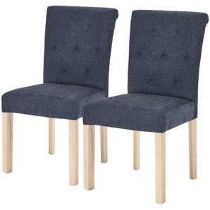Woodford Polsterstuhl  2er Set Messena - blau - Materialmix - 46 cm - 97 cm - 54 cm | Möbel Kraft