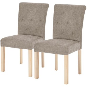 Woodford Polsterstuhl  2er Set Messena ¦ braun ¦ Maße (cm): B: 46 H: 97 T: 54