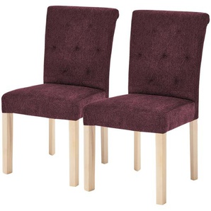 Woodford Esszimmerstuhl im 2er Set Messena ¦ rot ¦ Maße (cm): B: 46 H: 97 T: 54.0