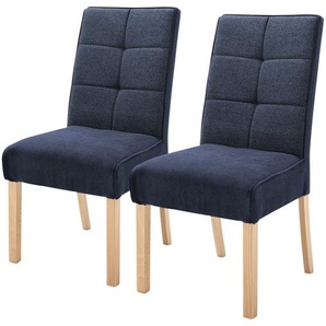Woodford Polsterstuhl  2er Set Renaldo - blau - Materialmix - 50 cm - 97 cm - 69 cm | Möbel Kraft