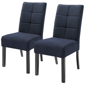Woodford Polsterstuhl  2er Set Renaldo ¦ blau ¦ Maße (cm): B: 50 H: 97 T: 69