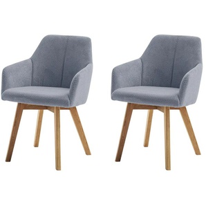 Woodford Armlehnstuhl  2er-Set  Maru ¦ grau ¦ Maße (cm): B: 60 H: 83 T: 59.0