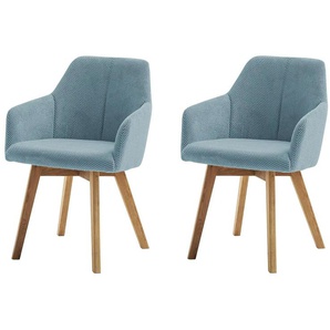 Woodford Armlehnstuhl  2er-Set  Maru ¦ grün ¦ Maße (cm): B: 60 H: 83 T: 59.0