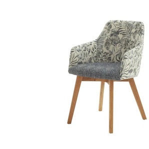 Woodford Armlehnstuhl mit Bezugskombi Mabora - blau - Materialmix - 58 cm - 83 cm - cm 57,0 | Möbel Kraft