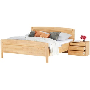 Woodford Bettanlage teilmassiv Morgana ¦ holzfarben ¦ Maße (cm): B: 312 H: 96