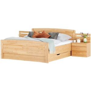 Woodford Bettanlage teilmassiv Morgana ¦ holzfarben ¦ Maße (cm): B: 312 H: 96
