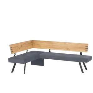 Woodford Eckbank Cornela - grau - Materialmix - 87,5 cm | Möbel Kraft