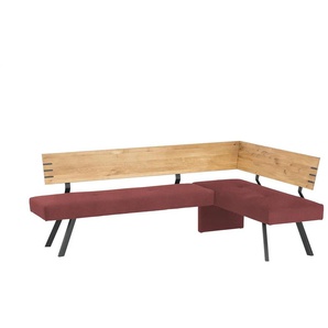 Woodford Eckbank Cornela - rot - Materialmix - 87,5 cm | Möbel Kraft