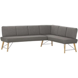Woodford Eckbank Enzo - grau - Materialmix - 87 cm | Möbel Kraft