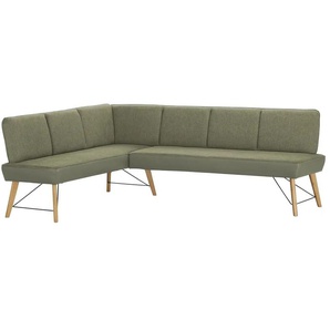 Woodford Eckbank Enzo - grün - Materialmix - 87 cm | Möbel Kraft