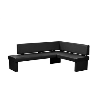 Woodford Eckbank Kunstleder Seta - schwarz - Materialmix - 86 cm | Möbel Kraft
