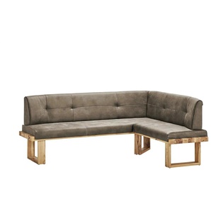 Woodford Eckbank massiv Alina - braun - Materialmix - 88 cm | Möbel Kraft