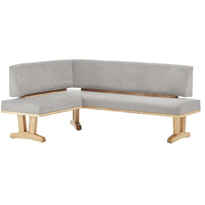 Woodford Eckbank massiv - grau - Materialmix - 92 cm | Möbel Kraft