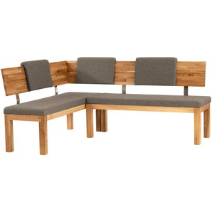 Woodford Eckbank massiv Melia ¦ braun ¦ Maße (cm): H: 87