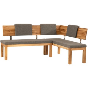 Woodford Eckbank massiv Melia ¦ braun ¦ Maße (cm): H: 87