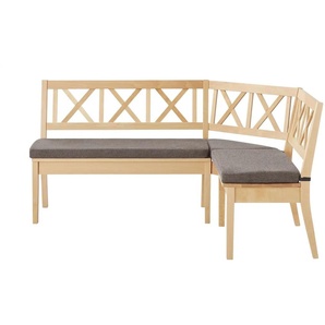 Woodford Eckbank massiv Olivia ¦ braun ¦ Maße (cm): H: 90