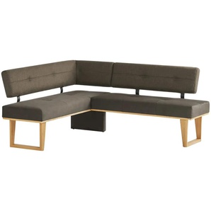 Woodford Eckbank massiv Scala - braun - Materialmix - 85 cm | Möbel Kraft