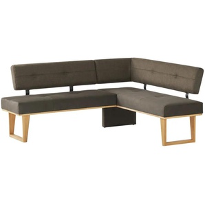 Woodford Eckbank massiv Scala - braun - Materialmix - 85 cm | Möbel Kraft