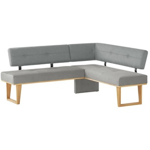 Woodford Eckbank massiv Scala - grau - Materialmix - 85 cm | Möbel Kraft