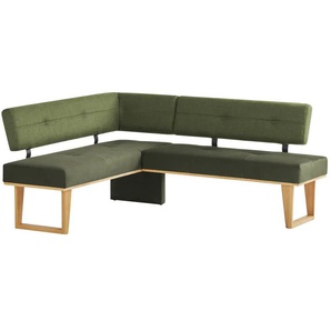 Woodford Eckbank massiv Scala - grün - Materialmix - 85 cm | Möbel Kraft