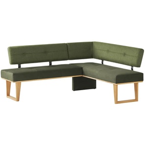 Woodford Eckbank massiv Scala - grün - Materialmix - 85 cm | Möbel Kraft