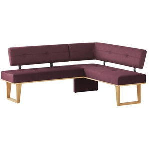 Woodford Eckbank massiv Scala - rot - Materialmix - 85 cm | Möbel Kraft