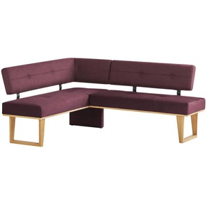 Woodford Eckbank massiv Scala - rot - Materialmix - 85 cm | Möbel Kraft