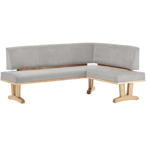 Woodford Eckbank  massiv Mila ¦ grau ¦ Maße (cm): H: 92