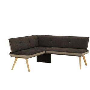 Woodford Eckbank Sunna - braun - Materialmix - 86 cm | Möbel Kraft