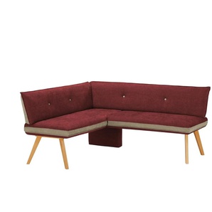 Woodford Eckbank Sunna - rot - Materialmix - 86 cm | Möbel Kraft