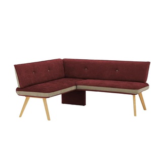 Woodford Eckbank Sunna - rot - Materialmix - 86 cm | Möbel Kraft