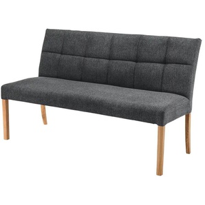 Woodford Esszimmerbank mit Steppung Mako - grau - Materialmix - 150 cm - 89 cm - cm 64,0 | Möbel Kraft
