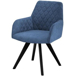 Dine + Mine Esszimmerstuhl  Bristol 1 ¦ blau ¦ Maße (cm): B: 61 H: 88 T: 66.5