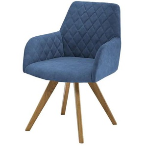 Dine + Mine Esszimmerstuhl  Bristol 1 ¦ blau ¦ Maße (cm): B: 61 H: 88 T: 66.5