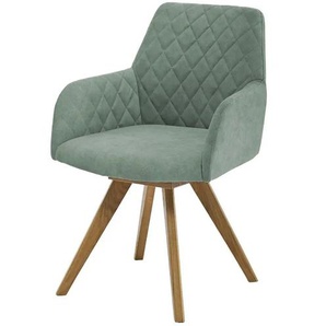 Dine + Mine Esszimmerstuhl Bristol 1 - grün - Materialmix - 61 cm - 88 cm - cm 66,5 | Möbel Kraft