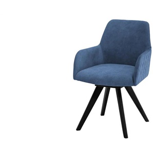 Dine + Mine Esszimmerstuhl Bristol 2 - blau - Materialmix - 61 cm - 88 cm - cm 66,5 | Möbel Kraft