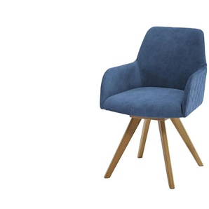 Dine + Mine Esszimmerstuhl Bristol 2 - blau - Materialmix - 61 cm - 88 cm - cm 66,5 | Möbel Kraft