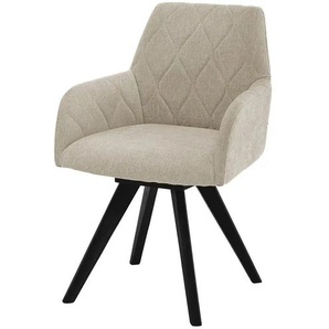 Woodford Esszimmerstuhl Damask ¦ beige ¦ Maße (cm): B: 61 H: 88 T: 66.5