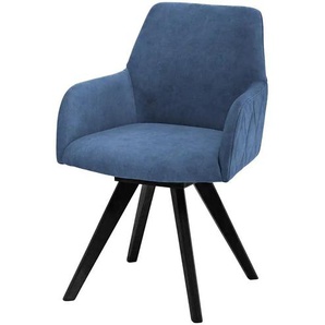 Woodford Esszimmerstuhl  Damask ¦ blau ¦ Maße (cm): B: 61 H: 88 T: 66.5