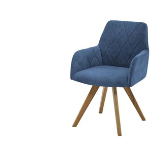 Woodford Esszimmerstuhl  Damask ¦ blau ¦ Maße (cm): B: 61 H: 88 T: 66.5