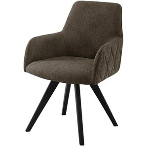 Woodford Esszimmerstuhl Damask ¦ braun ¦ Maße (cm): B: 61 H: 88 T: 66.5