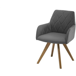 Woodford Esszimmerstuhl  Damask ¦ grau ¦ Maße (cm): B: 61 H: 88 T: 66.5