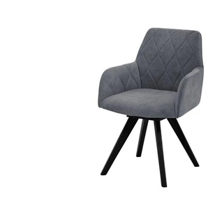 Woodford Esszimmerstuhl Damask ¦ grau ¦ Maße (cm): B: 61 H: 88 T: 66.5