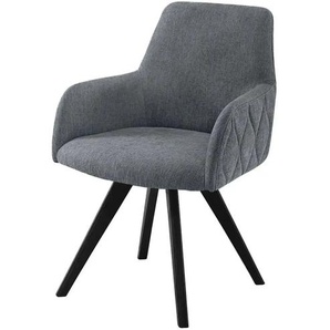 Woodford Esszimmerstuhl  Damask ¦ grau ¦ Maße (cm): B: 61 H: 88 T: 66.5