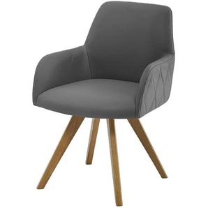 Woodford Esszimmerstuhl  Damask ¦ grau ¦ Maße (cm): B: 61 H: 88 T: 66.5