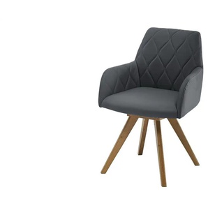 Woodford Esszimmerstuhl  Damask ¦ grau ¦ Maße (cm): B: 61 H: 88 T: 66.5