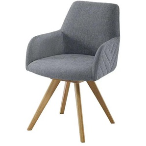 Woodford Esszimmerstuhl Delhi ¦ grau ¦ Maße (cm): B: 61 H: 88 T: 66.5