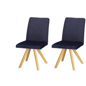 Woodford Esszimmerstuhl im 2er Set Olina ¦ blau ¦ Maße (cm): B: 63 H: 90 T: 63.0
