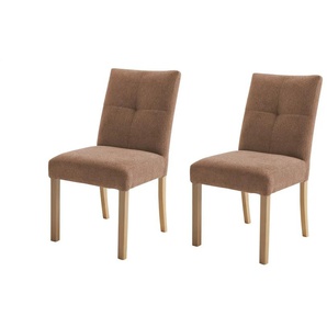 Woodford Esszimmerstuhl im 2er Set Tabby ¦ braun ¦ Maße (cm): B: 50 H: 91 T: 49.0