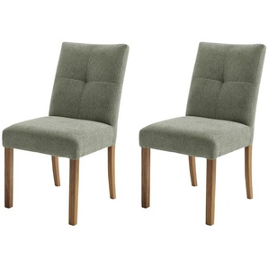 Woodford Esszimmerstuhl im 2er Set Tabby ¦ grün ¦ Maße (cm): B: 50 H: 91 T: 49.0
